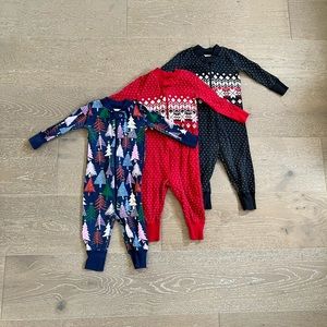 Set of 3 Hanna Andersson winter PJs size 6-12 months